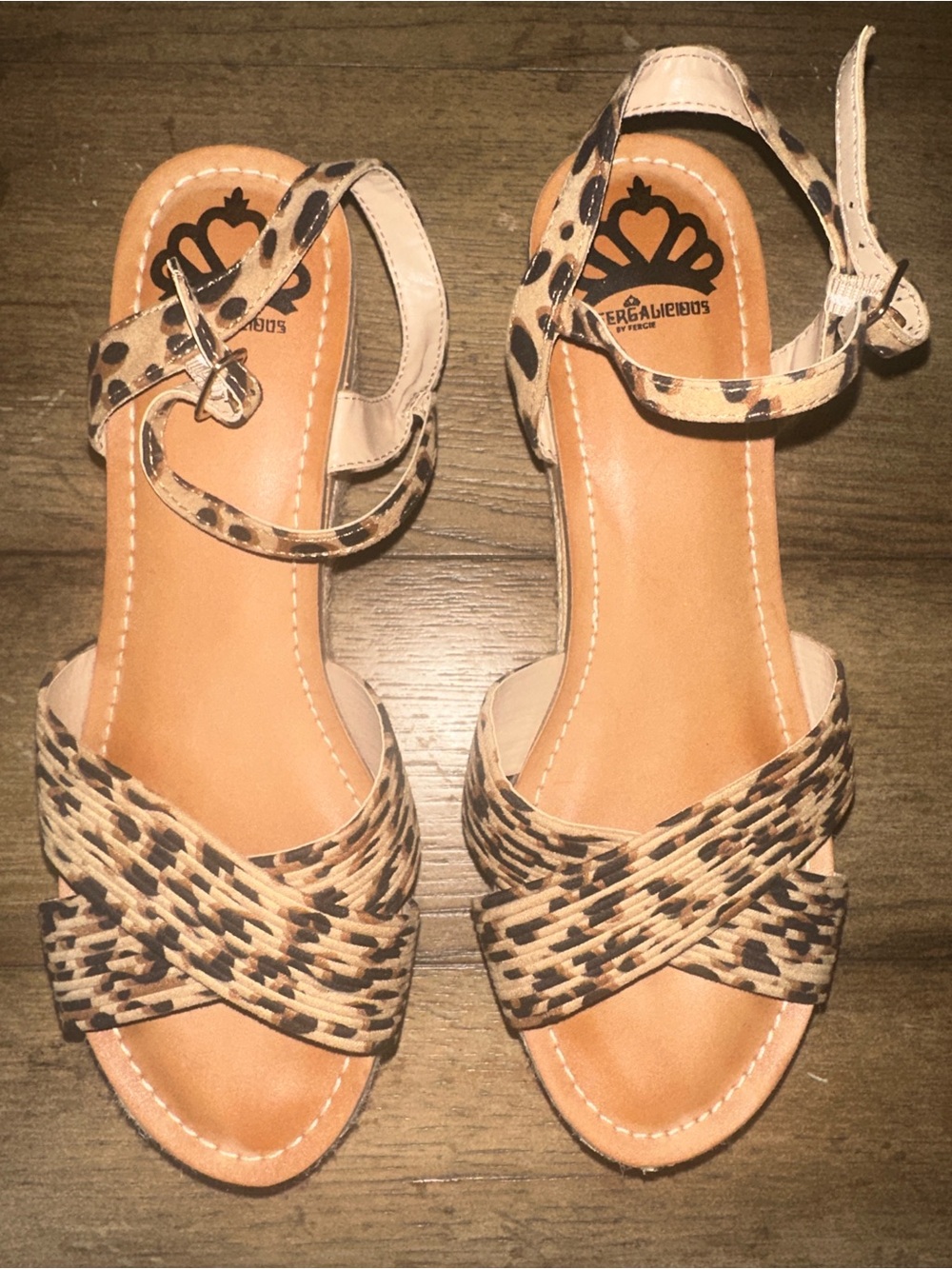 Fergalicious by Fergie “Pardy” Espadrille Wedge Sandals, Size 8M